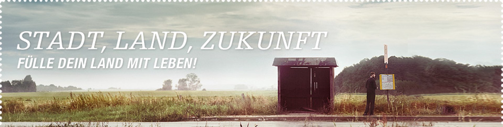 Bushaltestelle auf dem Land