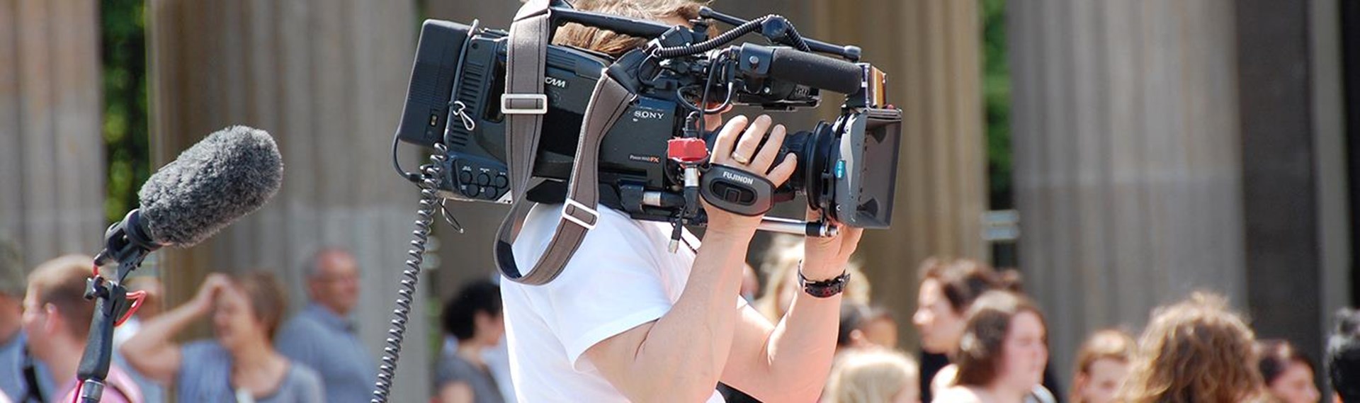 Dreharbeiten bei politischer Demonstration