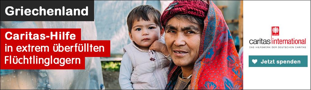 Griechenland: Spendenbanner Caritas.de