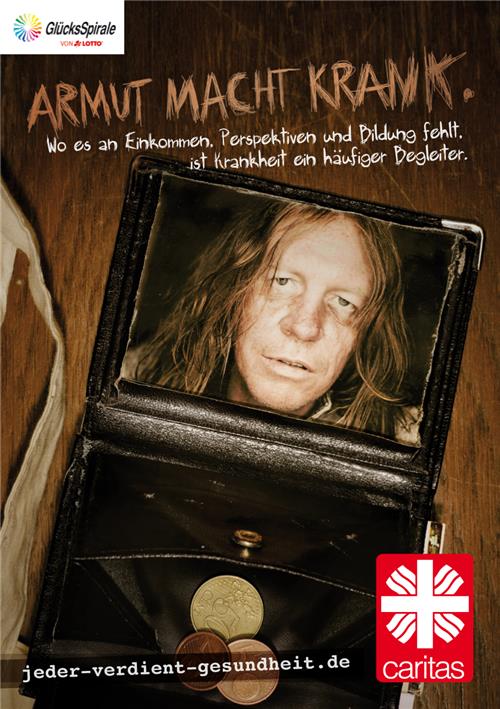 Kampagnen-Plakat 2012. Motiv: Suchtkranker Mann