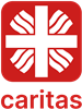 Caritas Logo mit dem Flammenkreuz