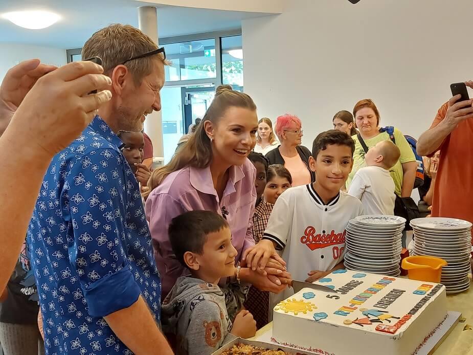 Patin Laura Wontorra bei 5 Jahre RTL-Kinderhaus