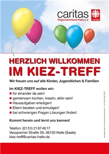 Eröffnung KIEZ-Treff Flyer zu Eröffung mit Angeboten