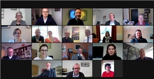 029-2021 Corona als Chance? Der Screenshot zeigt die Teilnehmer des Austauschforum in der Altenhilfe.