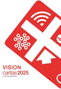 Caritas2025 Die Grafik zeigt ein schräg gestelltes, verfremdetes und abgeschnittes Caritas-Logo.