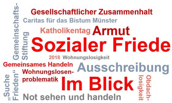 Die Grafik zeigt eine Wortwolke zum Thema Sozialer Frieden.