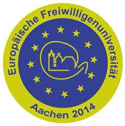 Logo Europäische Freiwilligenuniversität Aachen 2014 Logo der Europäischen Freiwilligenuniversität Aachen 2014