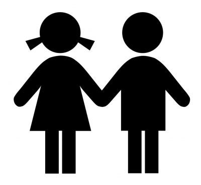 Zwei Kinder. Bild: Thommy Weiss, pixelio.de