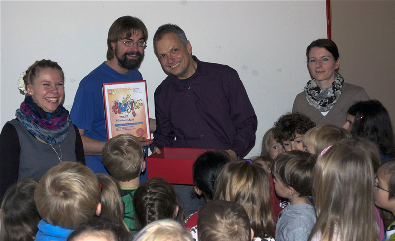 Im Bild (v.li.n.re.) Carmen Weber, Thomas Brunnhuber, Dr. Robert Seitz, Kerstin Dorfmeister