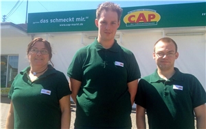 2014-07 CAP Interview Marktleiter Nils Fette (Mitte), Dorothea Wiedemann, Jean Pascal Burkhardt