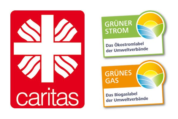 Kooperationslogo mit Grüner Strom Label