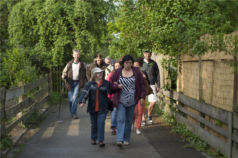 Menschen mit Behinderung beim Wandern