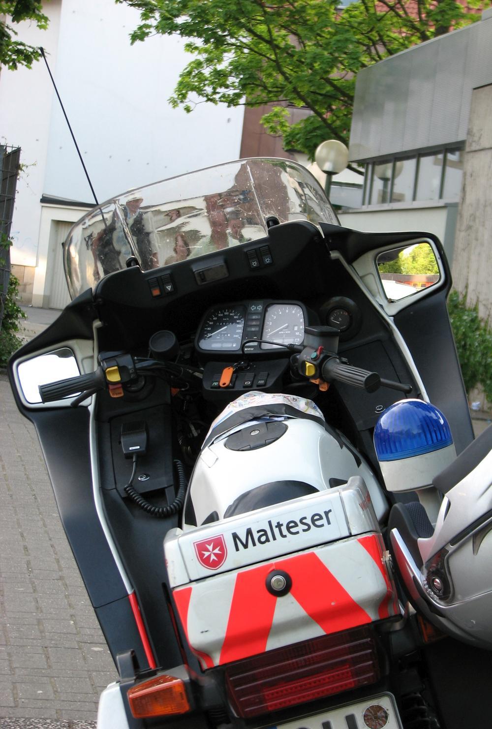 Ein Motorrad des Malteser Hilfsdienstes