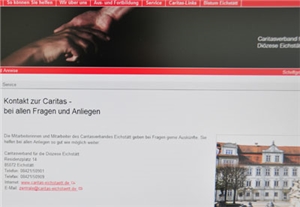 Internetseite Kontakt zur Caritas Internetseite Kontakt zur Caritas