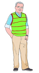 Der Entdecker Illustration eines älteren Mannes