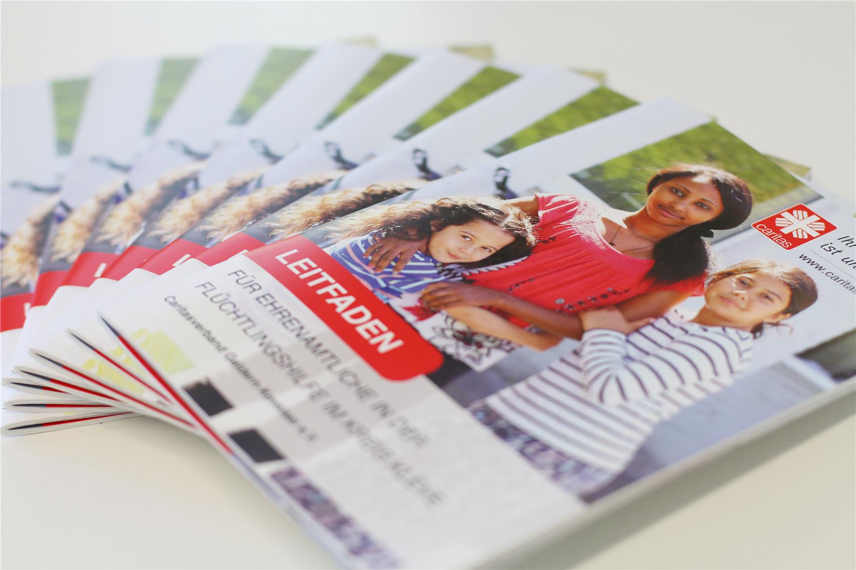 Auf dem Bild liegen mehrere Exemplare des Leitfadens