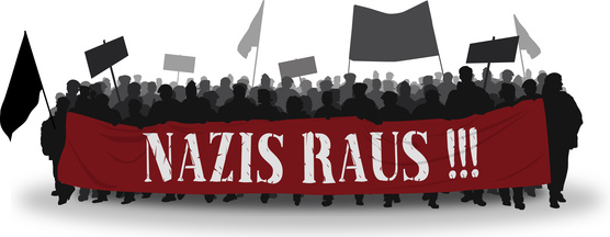 Demonstration gegen Nazis