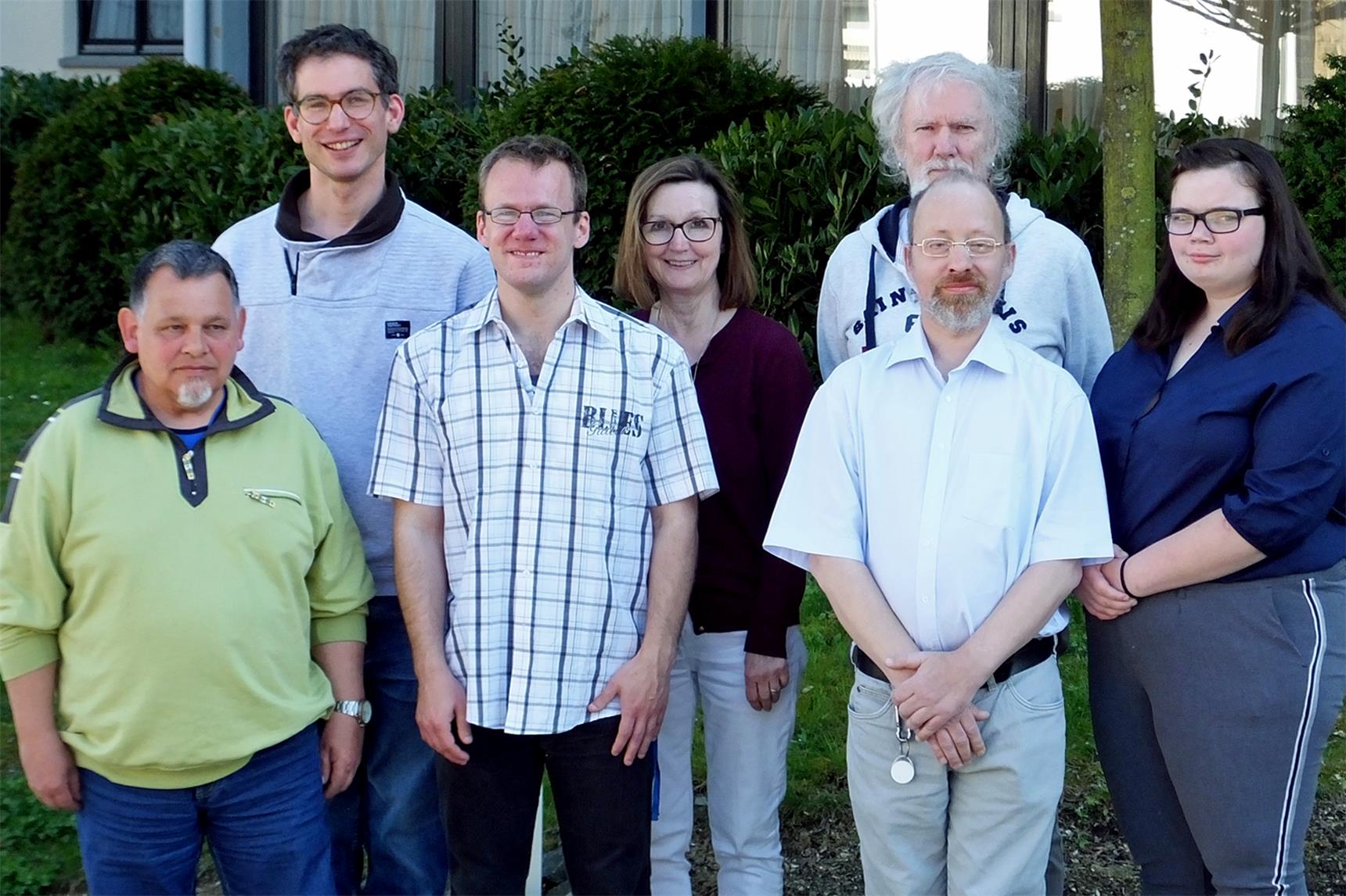 Gruppenfoto der Mitglieder des Bewohnerbeirats im Caritas Zentrum