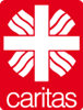 Caritas Logo mit dem Flammenkreuz