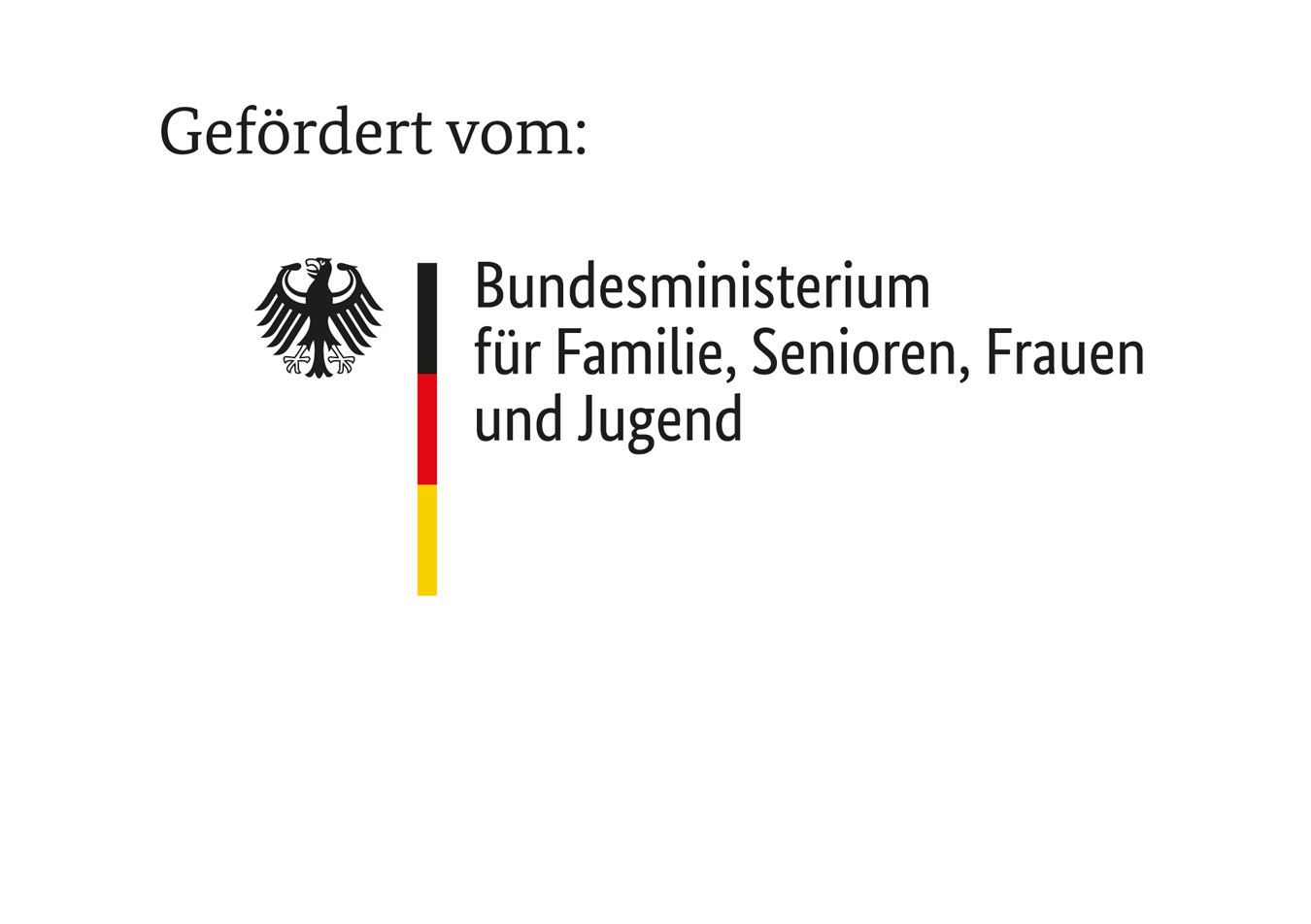 Förder-Logo des Bundesministeriums für Familie, Senioren, Frauen und Jugend