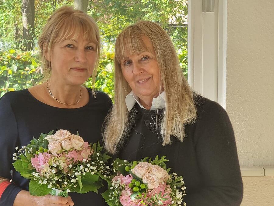 Dienstjubiläen für Danuta Kupiec und Irena Lission