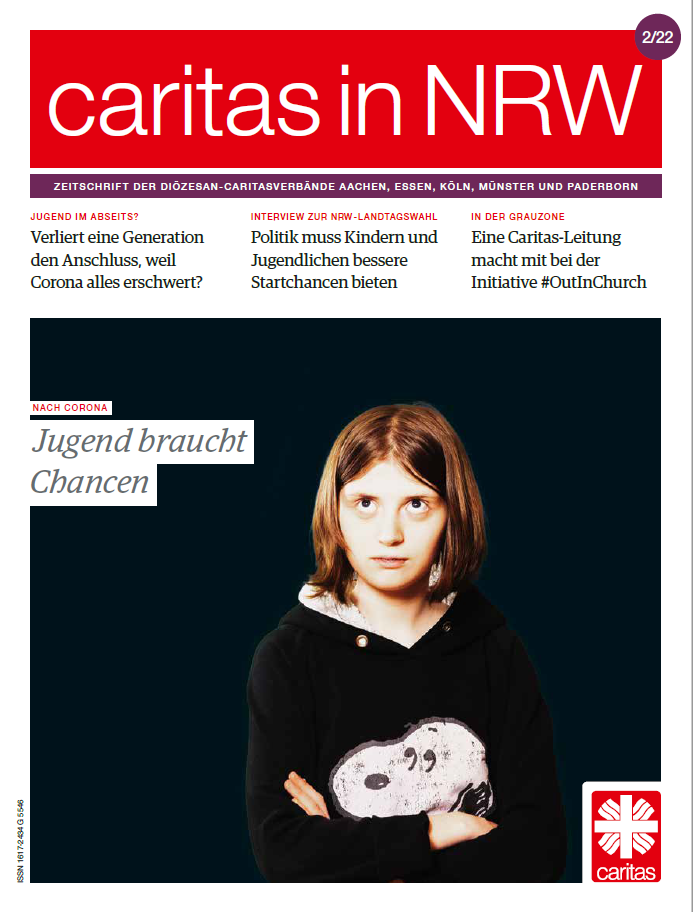 Das Foto zeigt das Titelblatt des aktuellen Hefts Caritas in NRW