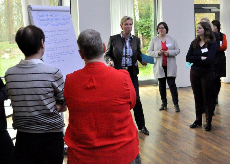 Vortragende auf einem Workshop