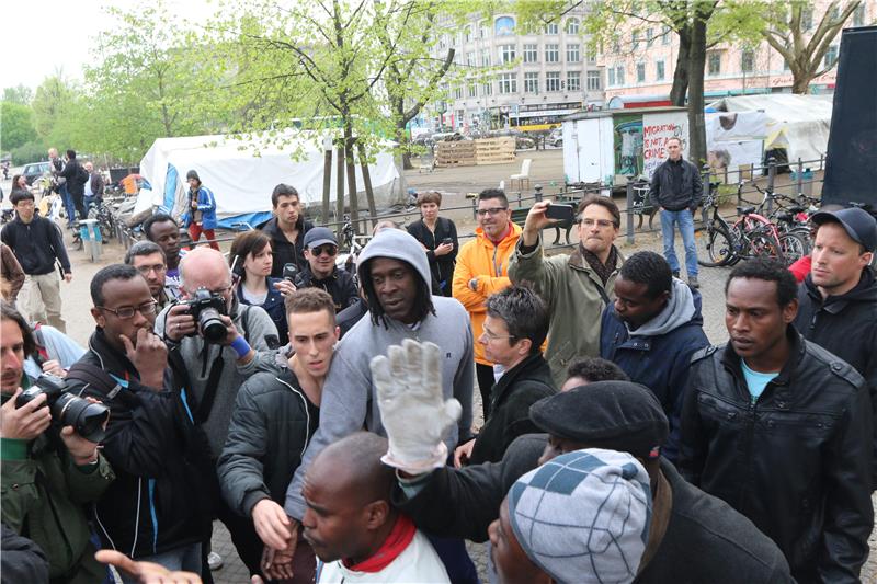 Flüchtlinge am Oranienplatz in Berlin