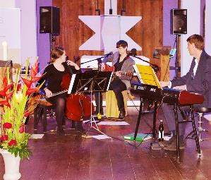 Trio Port 116 während des Benefizkonzertes in der Marienkirche Cottbus