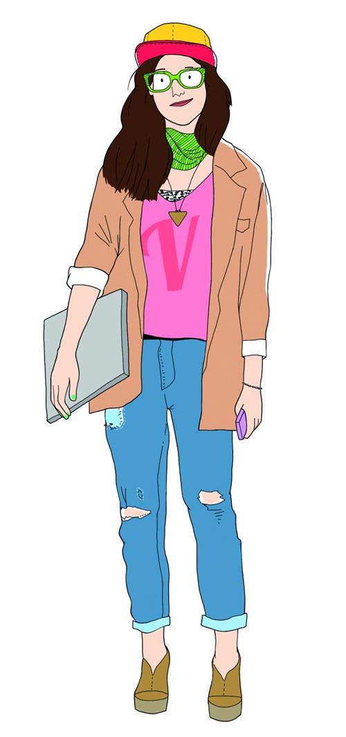 Illustration einer jungen Frau