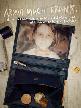 Foto von krankem Kind in Portemonnaie