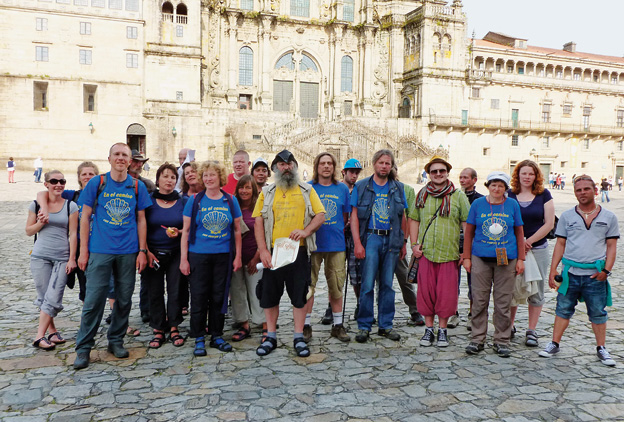 Pilger in Santiago de Compostela