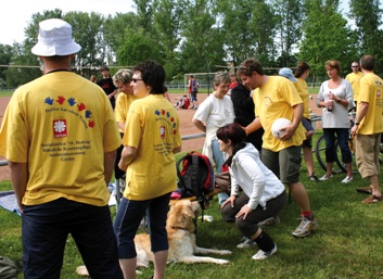 Die Fangemeinde der Caritas-Sozialstation Sankt Hedwig unterstützte ihre Mannschaft