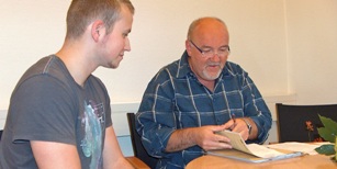 Enrico Posnien (links) und Rudolf Volkmer in Döbern