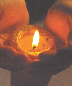 Kerze in der Hand