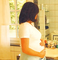 Eine schwangere Frau